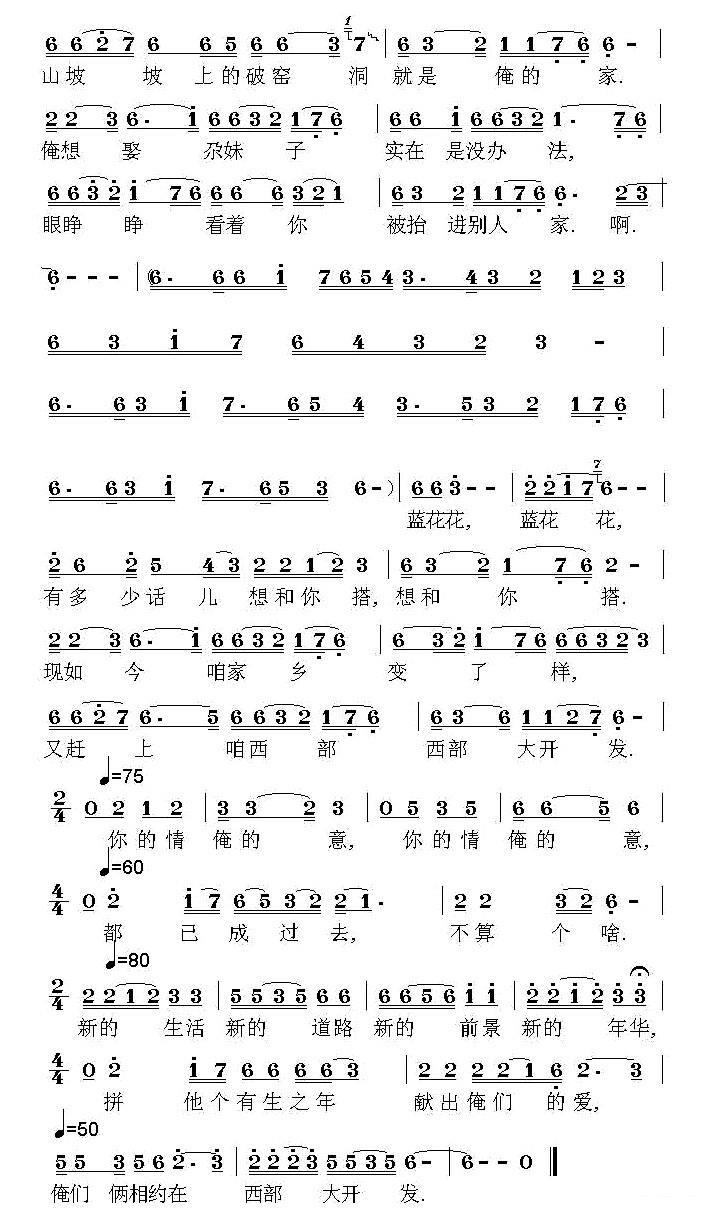 罗锡贵《回家》简谱（第2页）