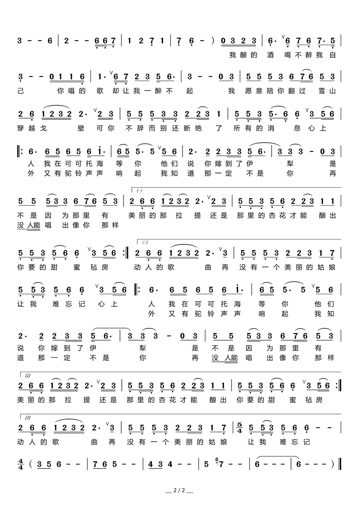 可可托海的牧羊人（王琪词曲唱）