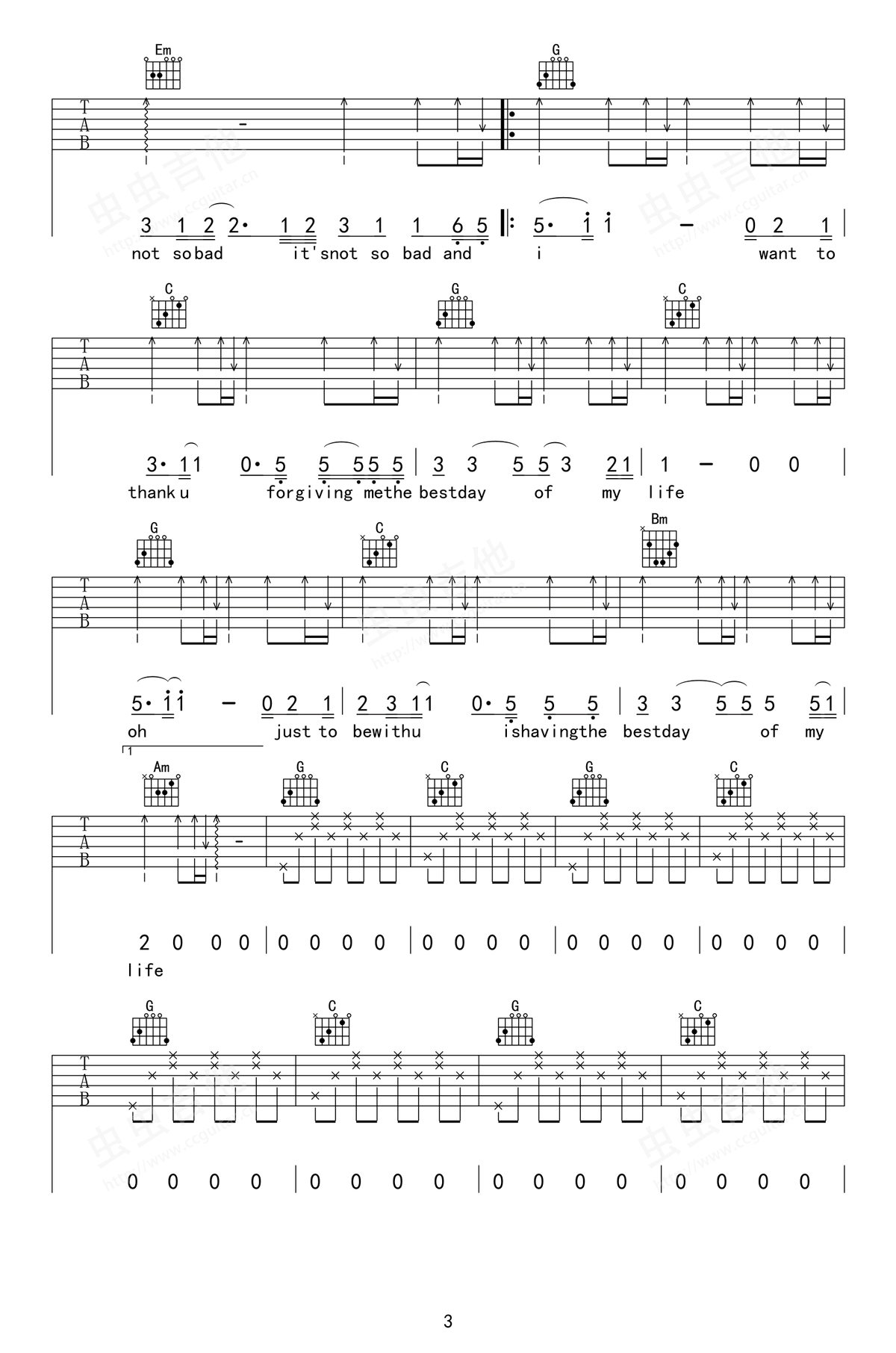 Thank-You吉他谱3-Dido