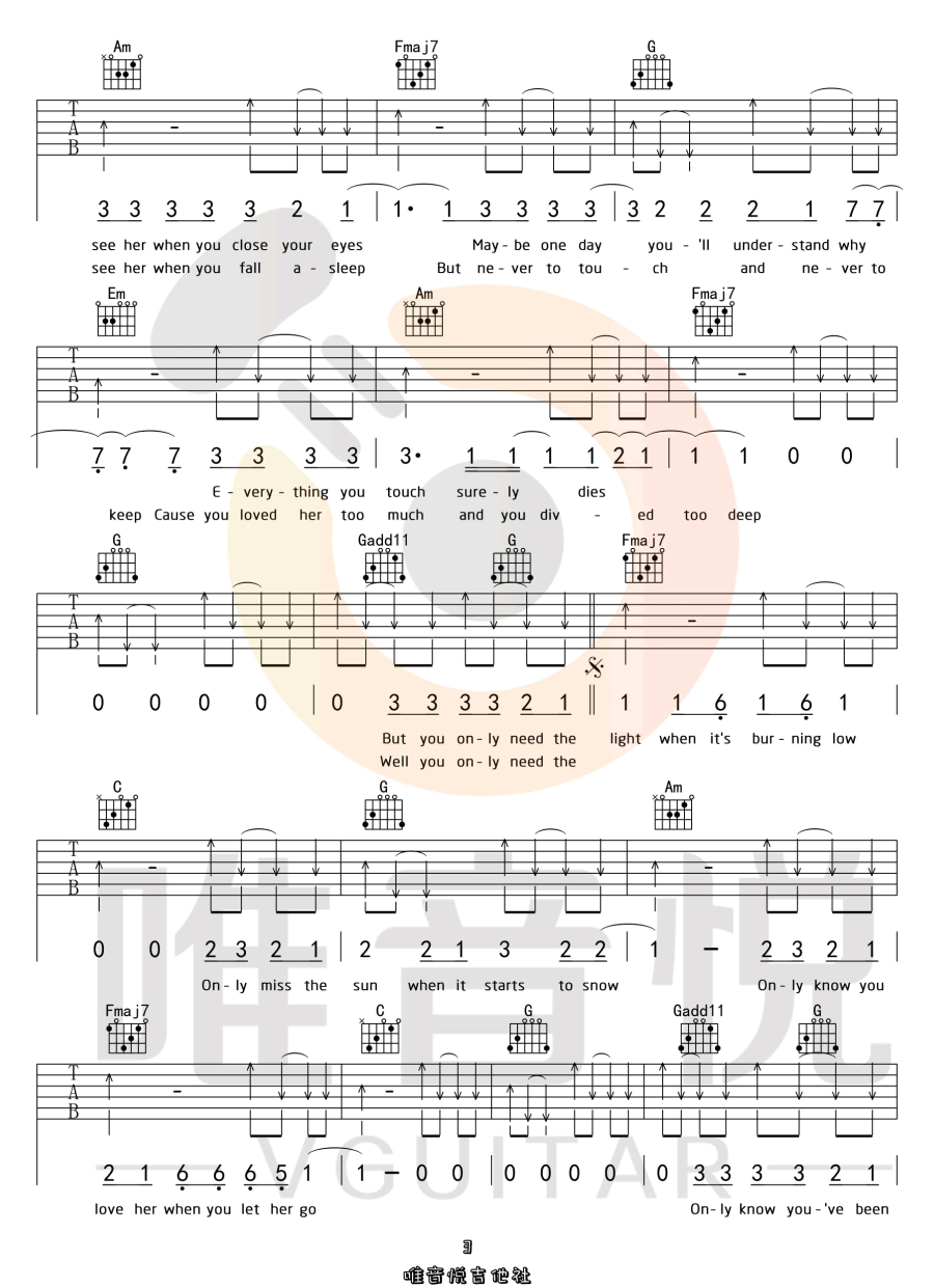 Let-Her-Go吉他谱3-Passenger