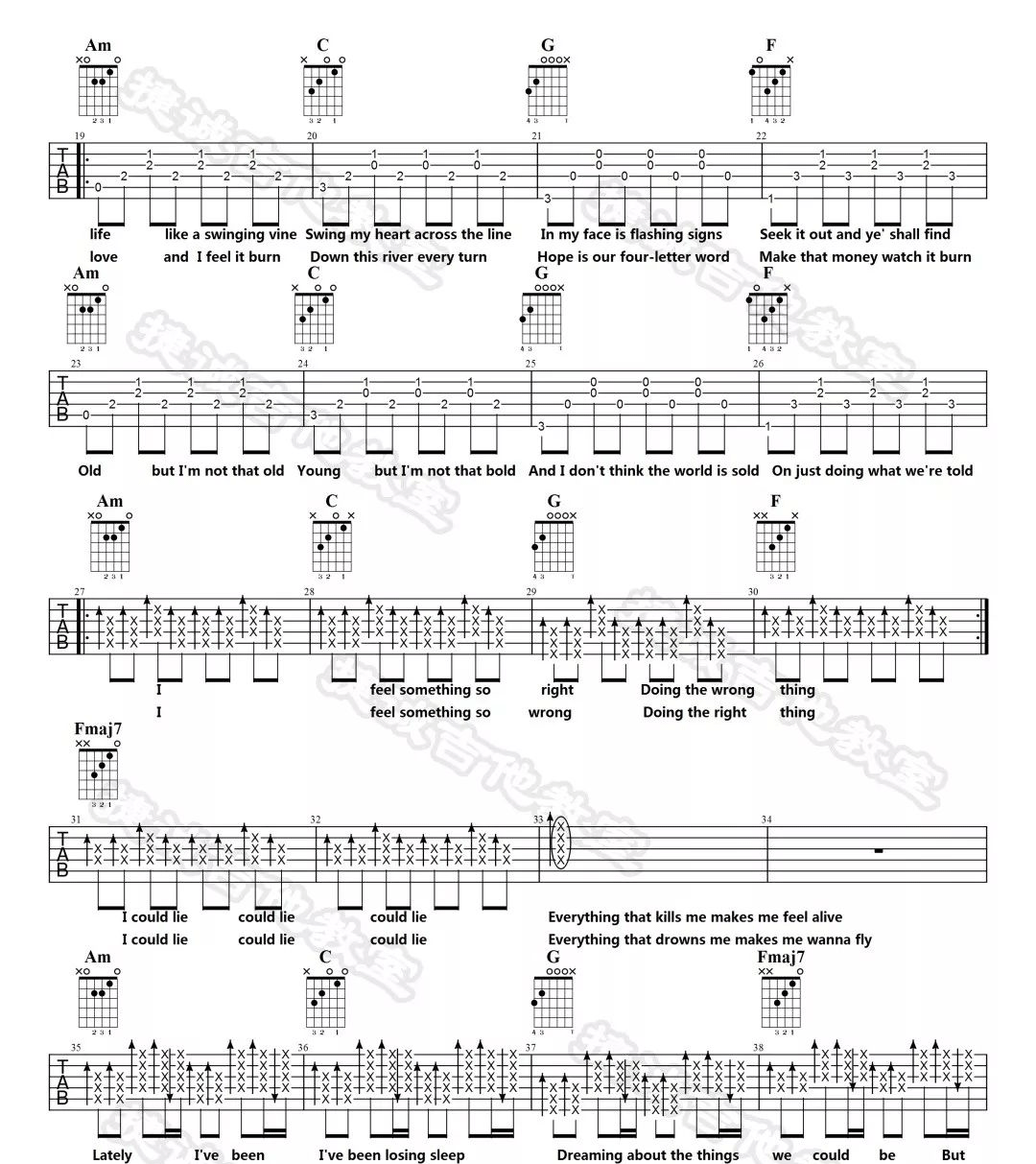 Counting-Stars吉他谱2-OneRepublic