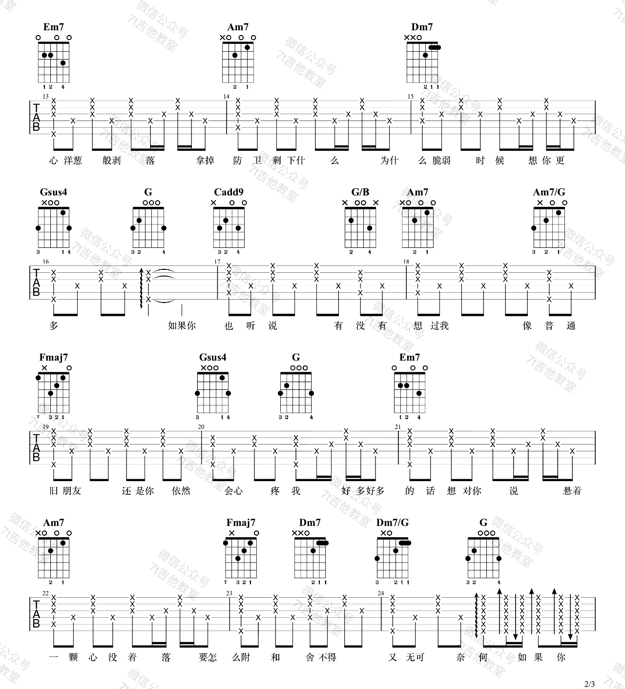 如果你也听说吉他谱_张惠妹_C调和弦版 弹唱教学视频-图片1