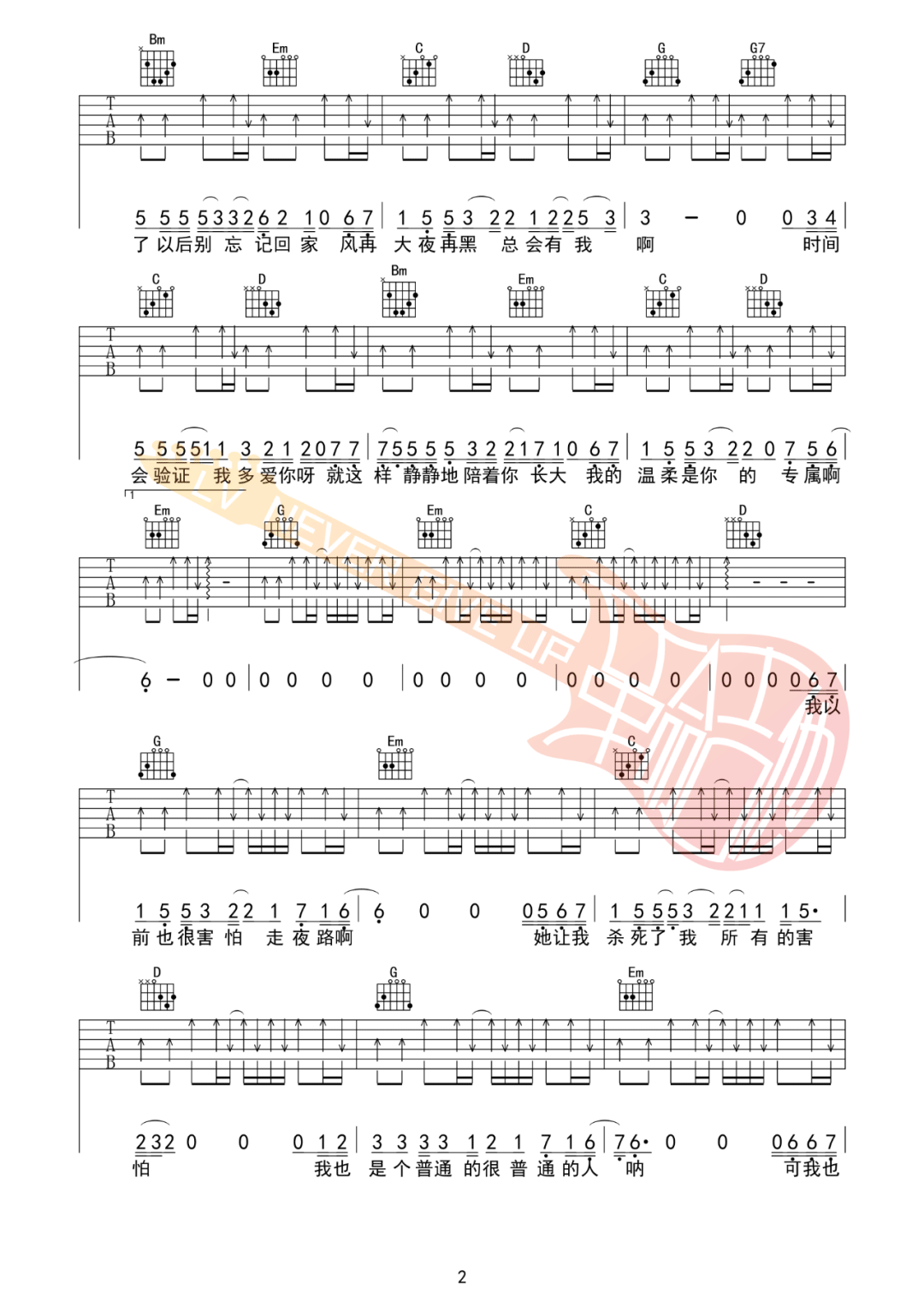 暖一杯茶吉他谱_解忧邵帅_G调扫弦版 弹唱教学视频-图片1