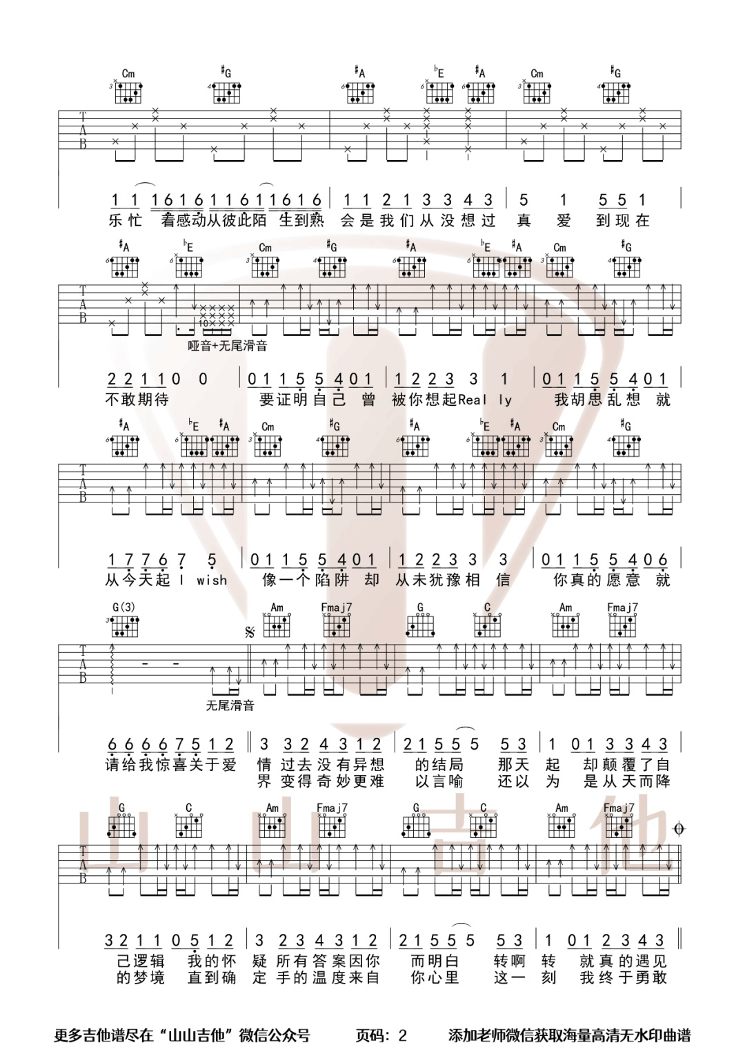 说爱你吉他谱2-蔡依林