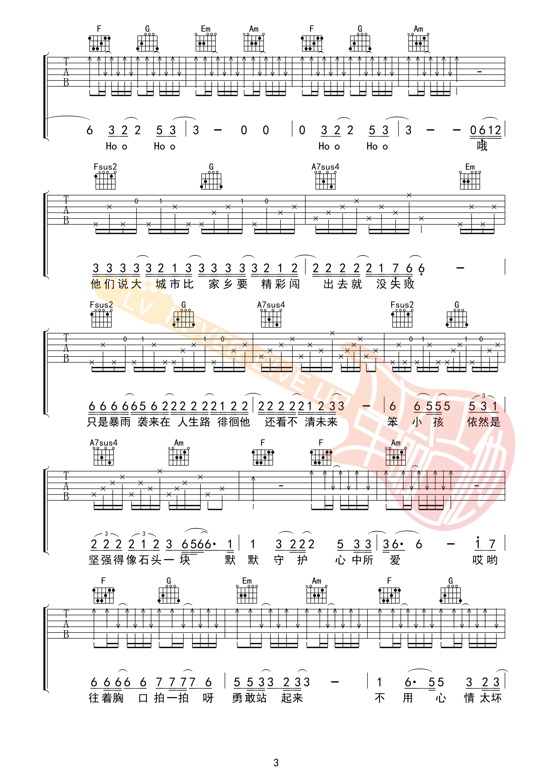还是笨小孩吉他谱3-刘德华