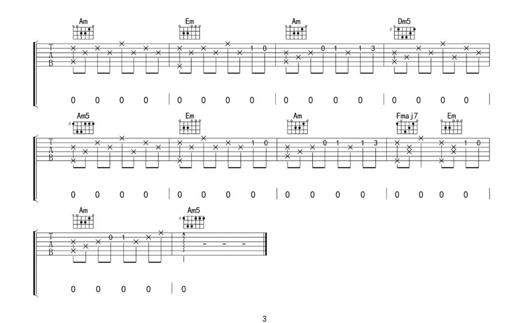 山中客吉他谱_花粥_C调和弦版