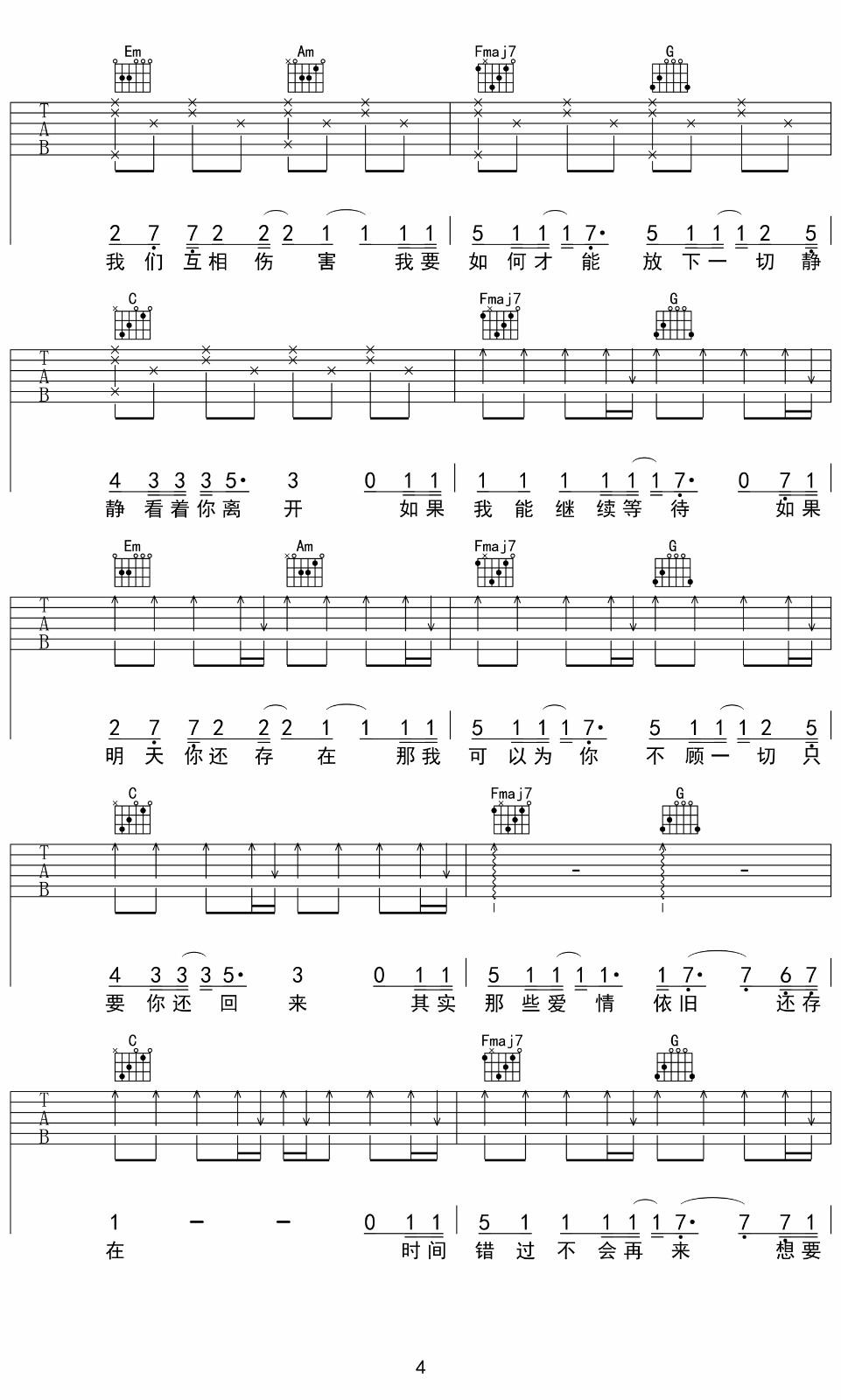 即兴吉他谱4-小咪