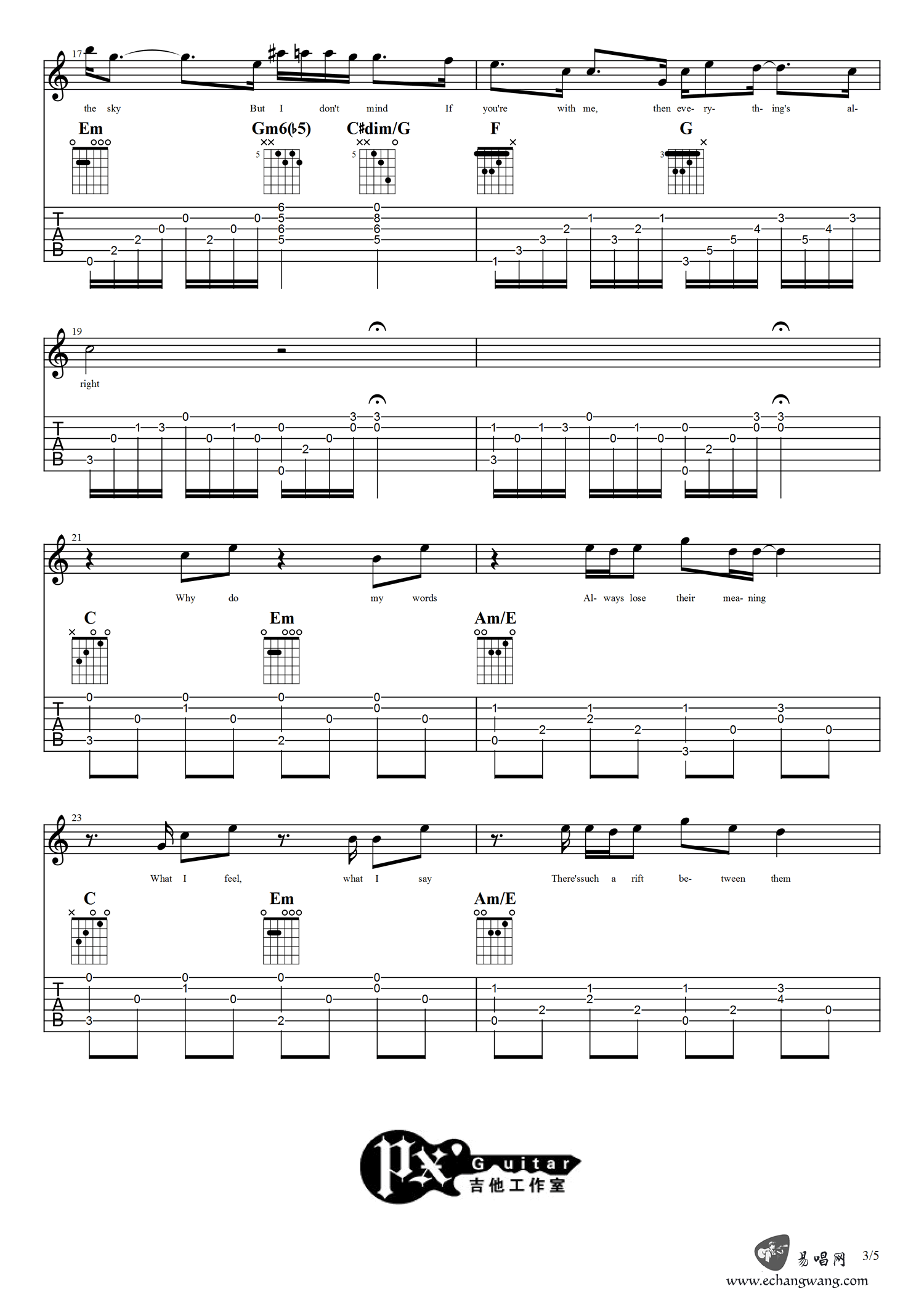 Everything’s Alright吉他谱_Laura Shigihara_C调和弦版