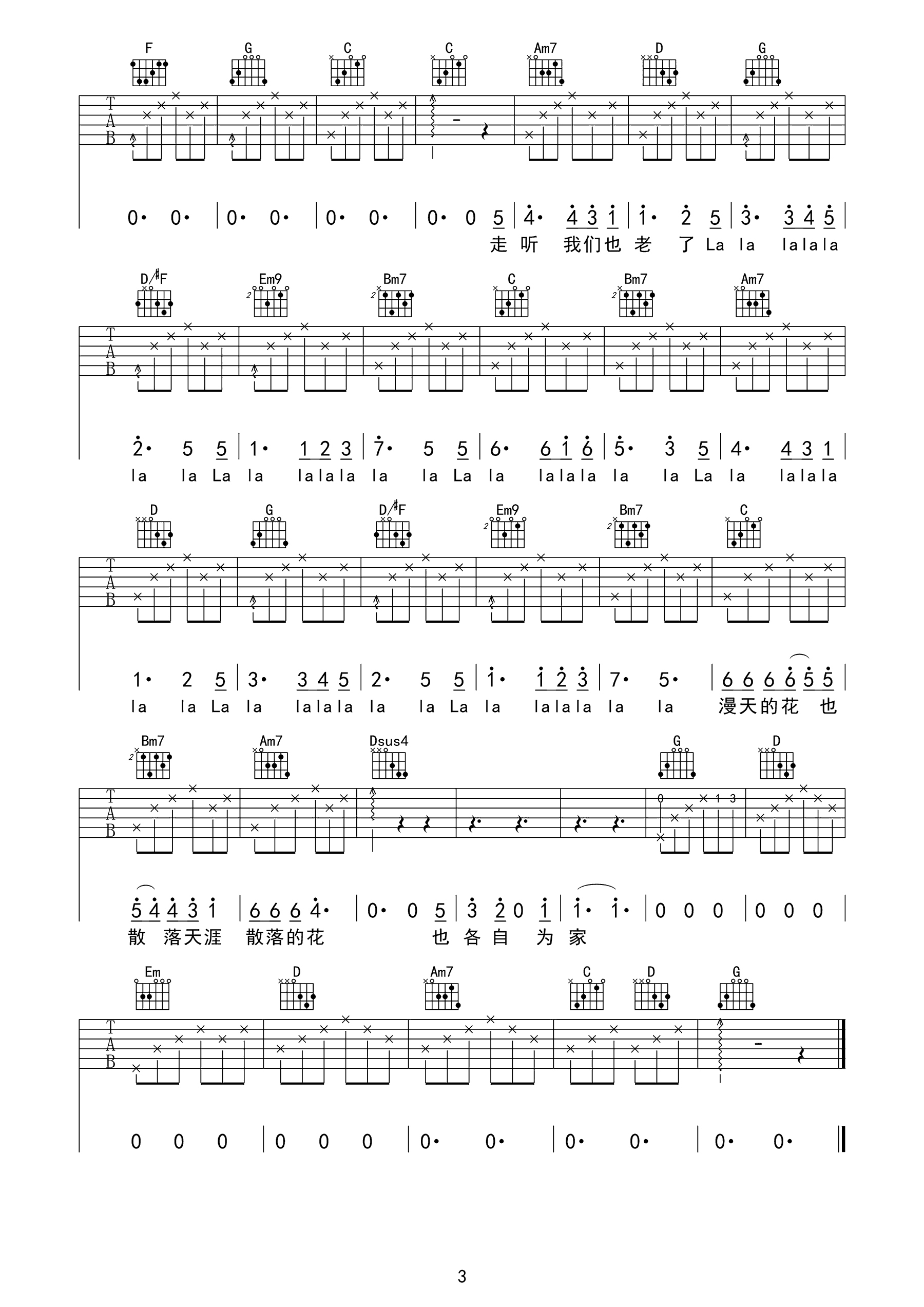 花落知多少吉他谱3-倪健