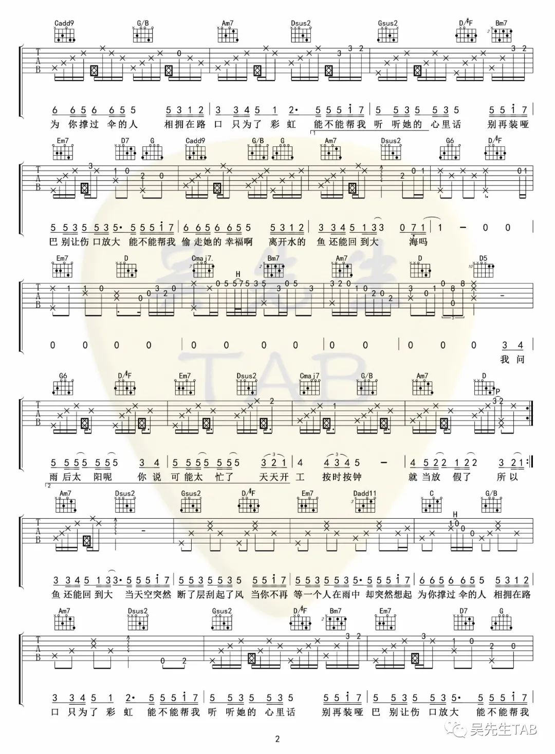 气象站台吉他谱2-Uu