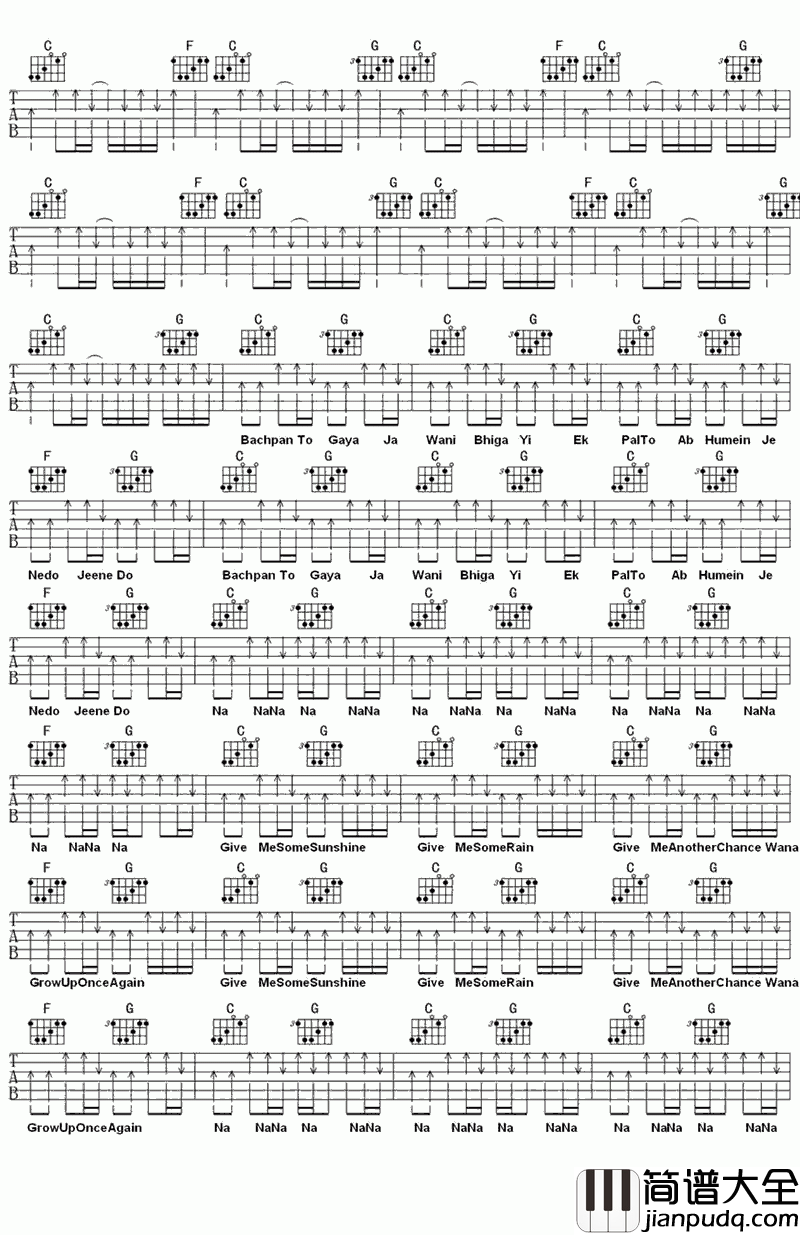 give_me_some_sunshine吉他谱_没有什么能困住一只热爱自由的鸟