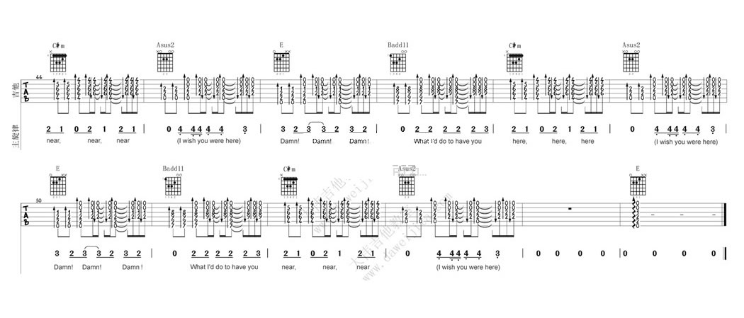 Wish-You-Were-Here吉他谱4-艾薇儿