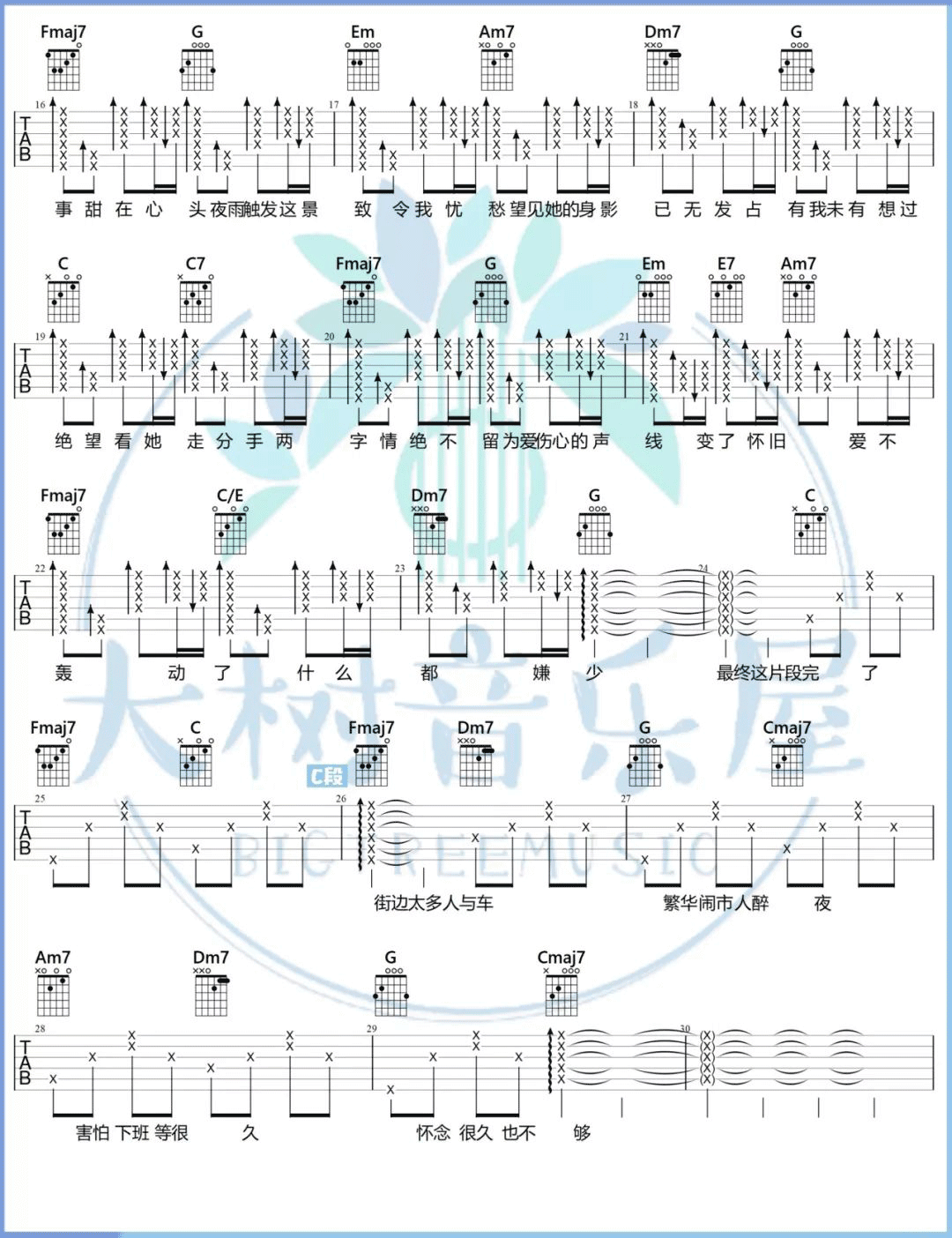弥敦道吉他谱2-洪卓立