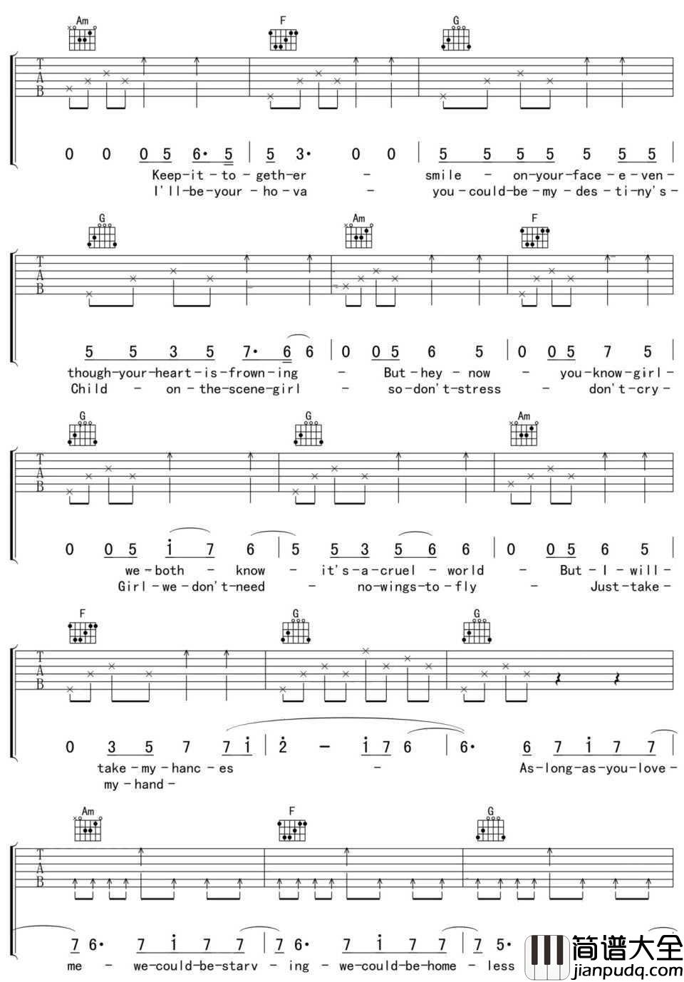 As_long_as_you_love_me吉他谱_Justin_Bieber_