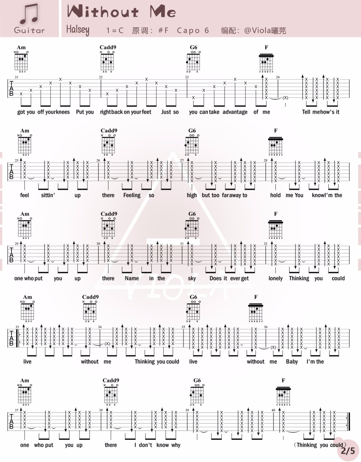 Without-Me吉他谱2-Halsey