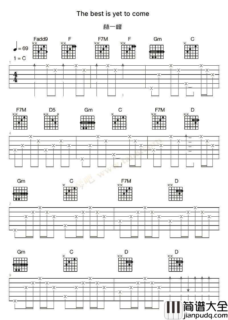The_Best_is_Yet_to_Come吉他谱_C调_林一峰