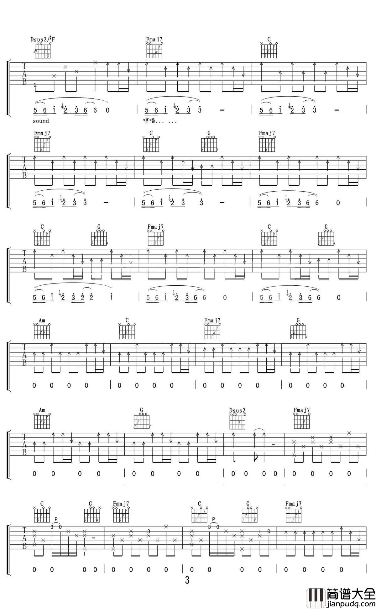 Safe_and_sound吉他谱_Taylor_Swift_战火终有一天会停息