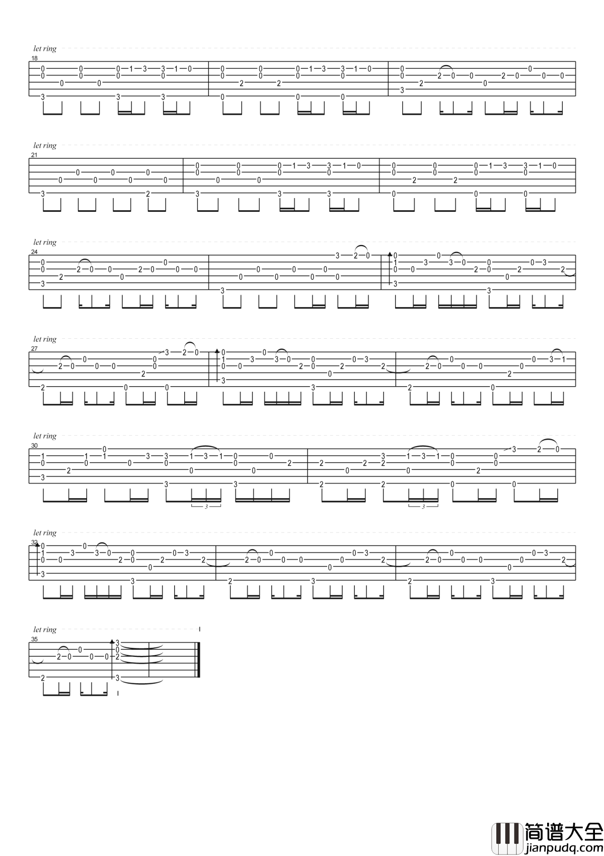 一百万个可能指弹谱_Christine克丽丝叮_吉他独奏谱