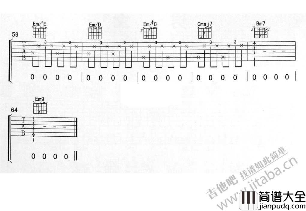 作曲家吉他谱_G调指法_李荣浩_作曲家(完整图片谱)