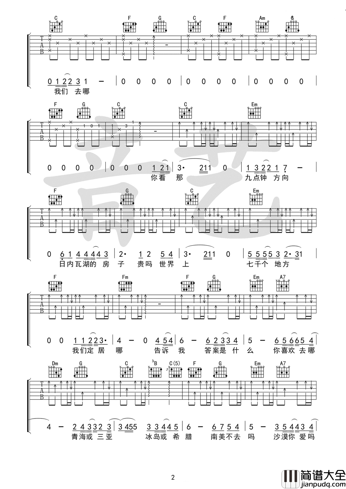 我喜欢上你时的内心活动吉他谱_陈绮贞:爱情是不期而遇的