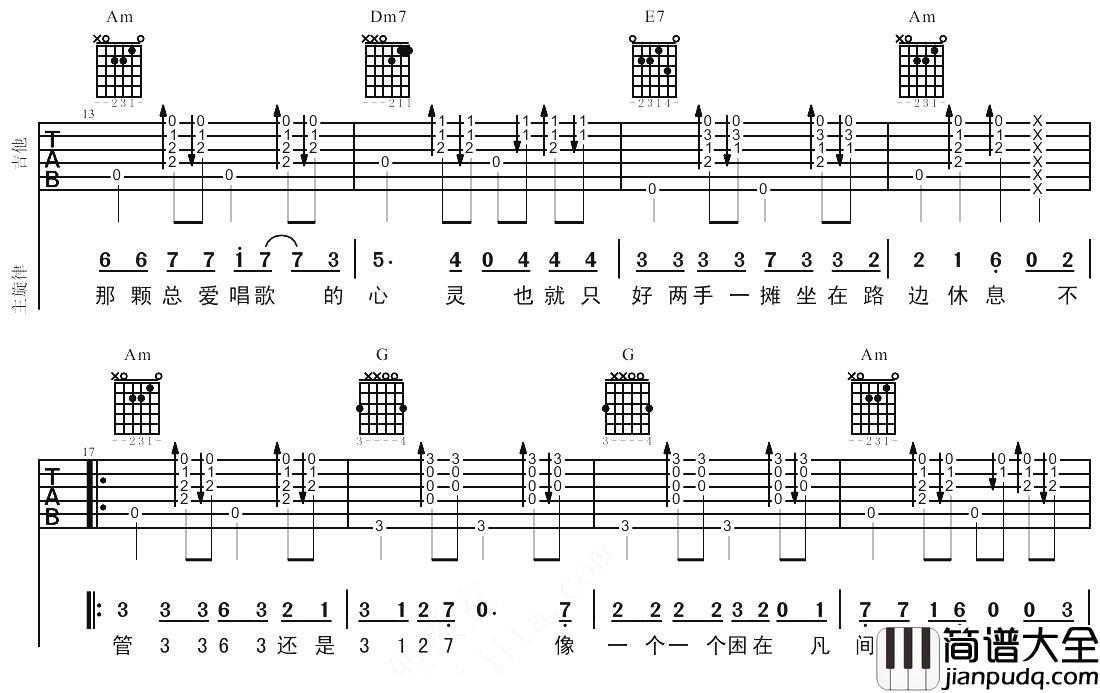 把耳朵叫醒吉他谱_金海心_因为耳朵会为你捕捉生活中每个美好的瞬间
