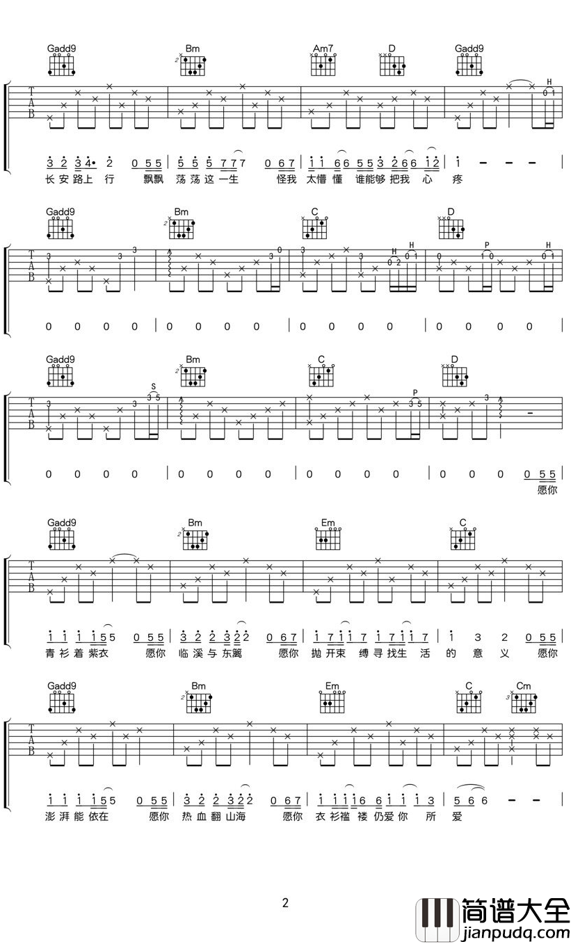 少年依然在吉他谱_解忧邵帅_愿你一生峥嵘岁月，归来仍少年