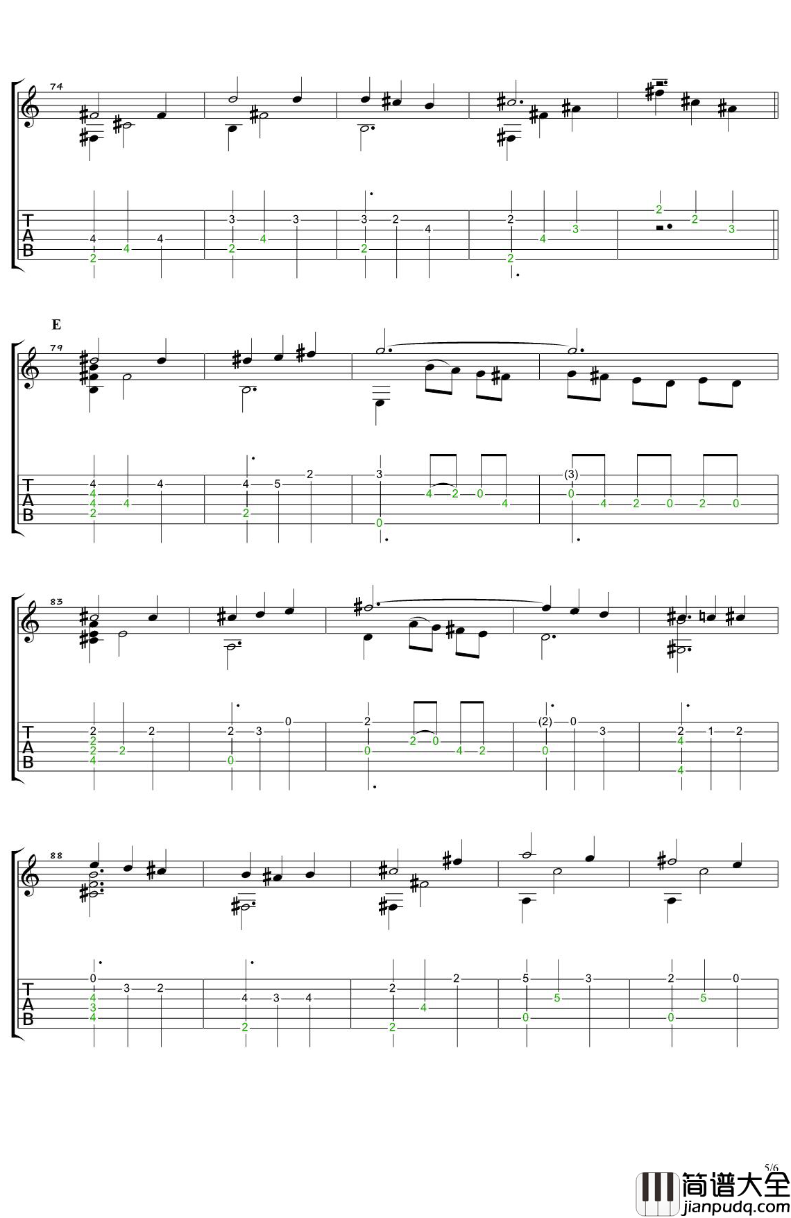 人生的旋转木马指弹吉他谱_南泽大介_充满空灵奇幻的风情