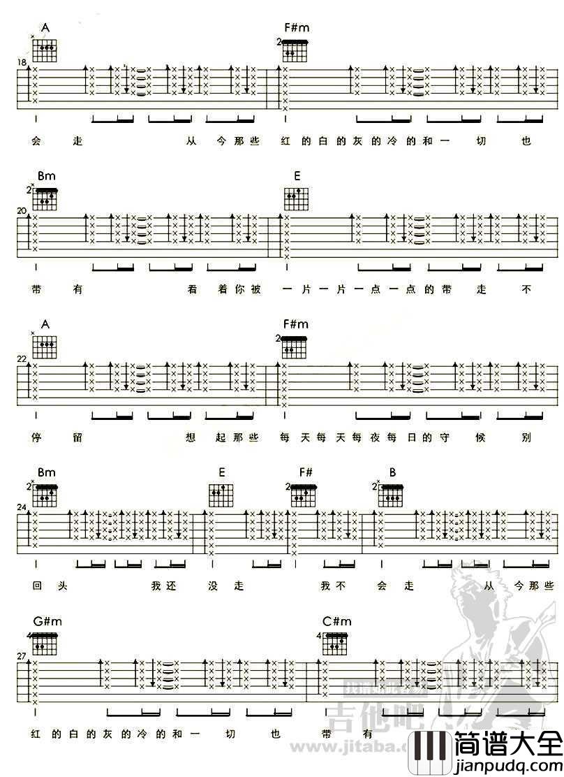 夏洛特烦恼吉他谱_金志文_A调