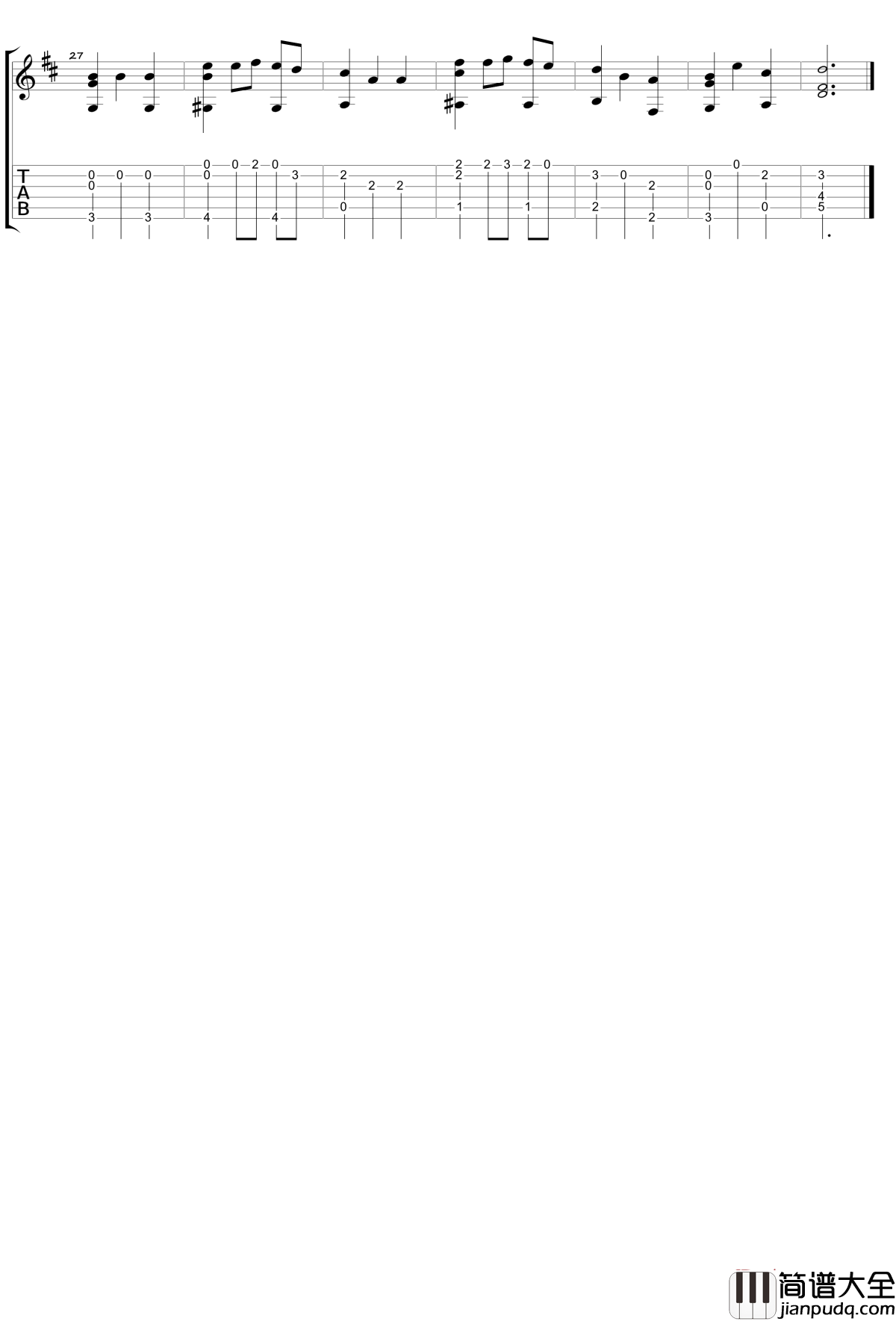 We_Wish_You_a_Merry_Christmas指弹谱_圣诞歌曲_吉他独奏谱