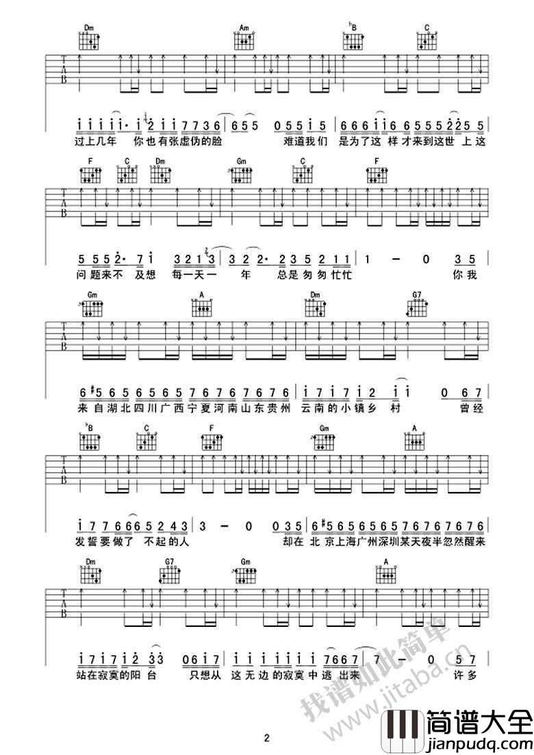 你曾是少年吉他谱_F调_SHE图片