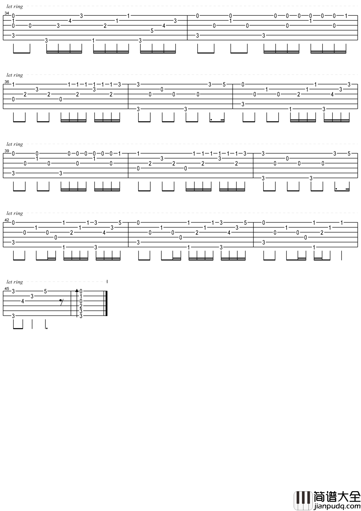 水边的阿狄丽娜吉他谱_理查德·克莱德曼_爱可以给予生命