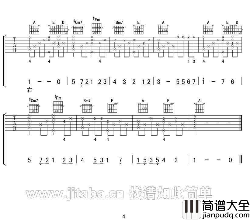 阳光总在风雨后吉他谱_许美静_六线谱完整版