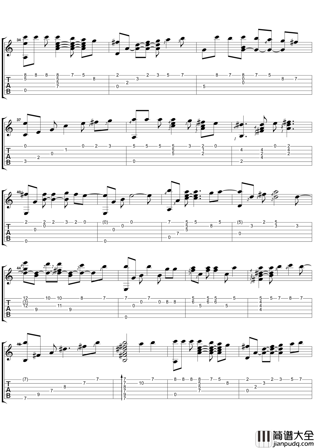 冬季恋歌吉他谱_这是我们的冬日恋歌，大声的说声新年快乐