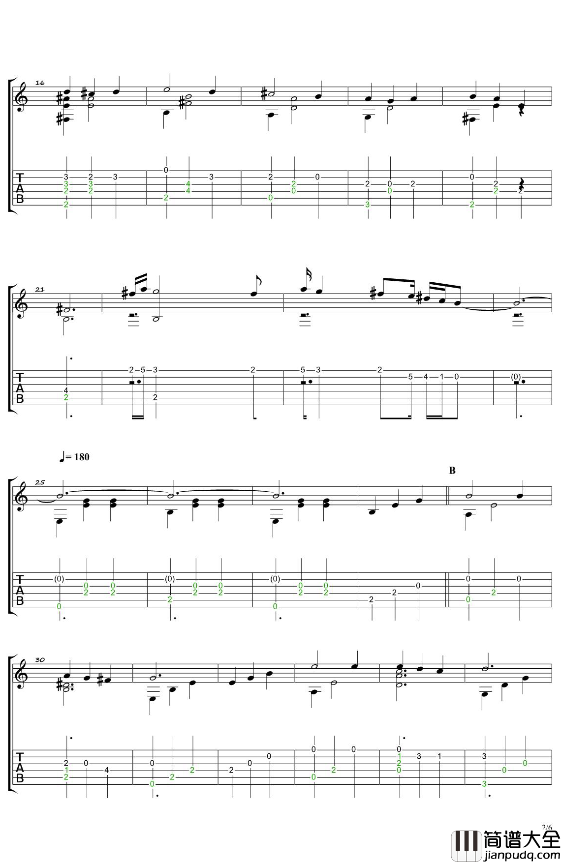 人生的旋转木马指弹吉他谱_南泽大介_充满空灵奇幻的风情