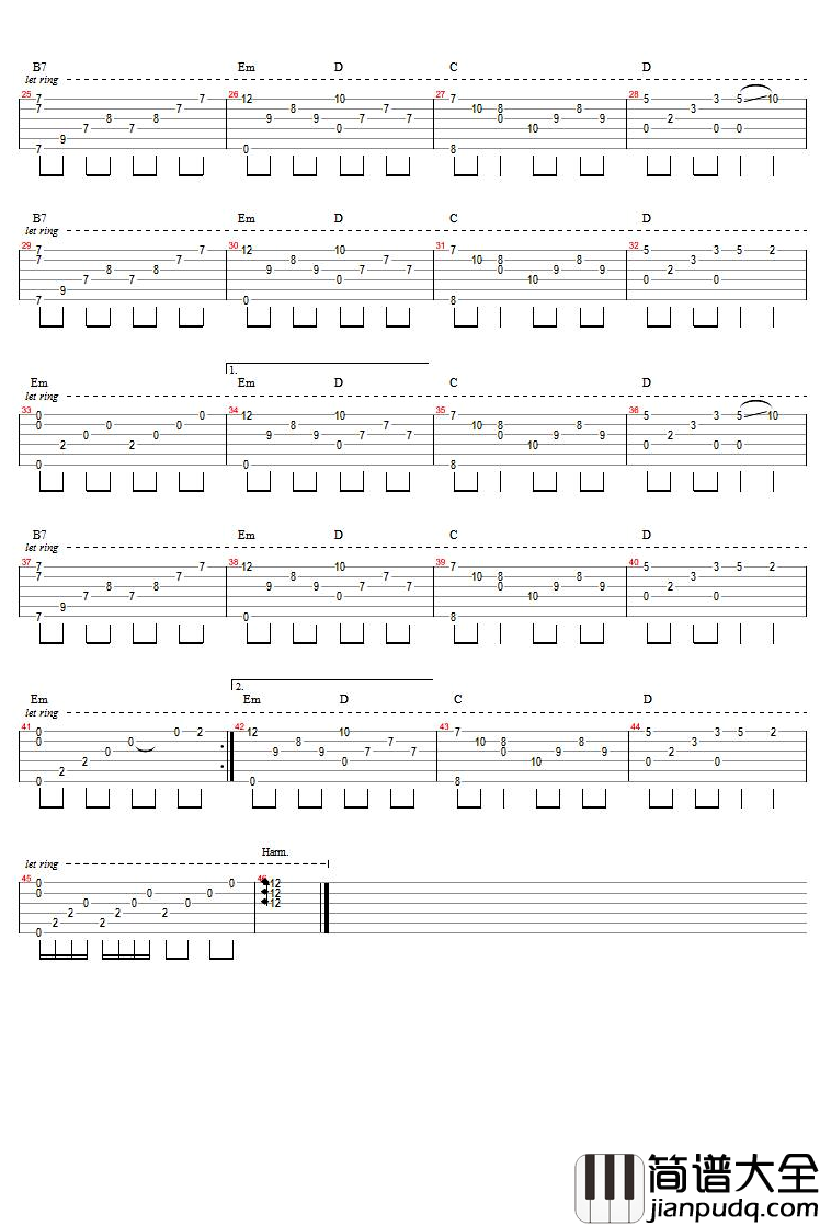 伴随着你指弹谱__天空之城_主题曲_吉他演示视频