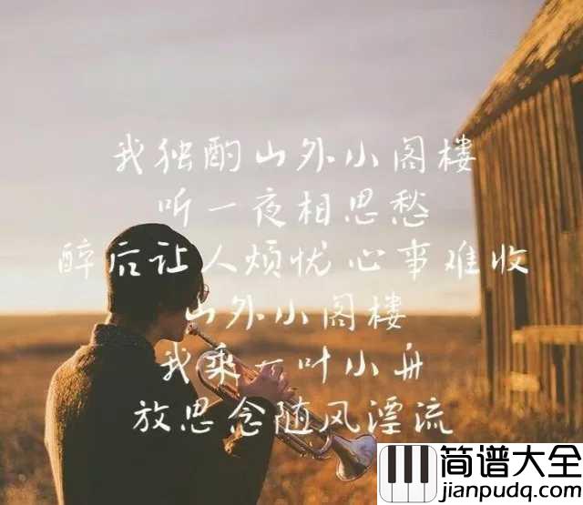 山外小楼夜听雨吉他谱_Xun-任然_我独酌山外小阁楼_听一夜相思愁