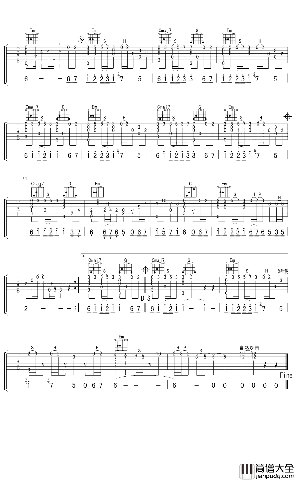 美丽的神话吉他谱_孙楠-韩红_你是我心中唯一美丽的神话