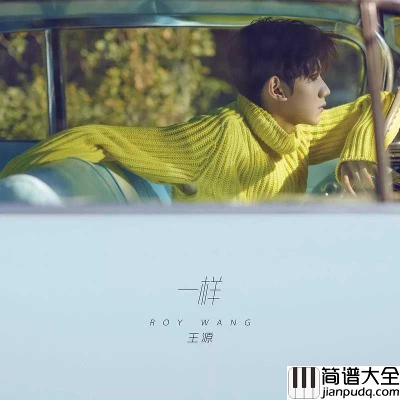 一样吉他谱_王源_生而自由，爱而无畏，我们一样
