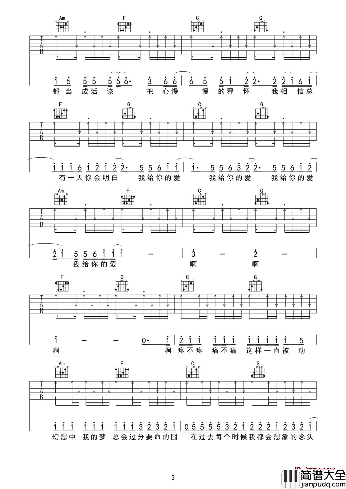 去年夏天吉他谱_王大毛_总会遇见那个对的人,错过了很可惜,用全部对她好