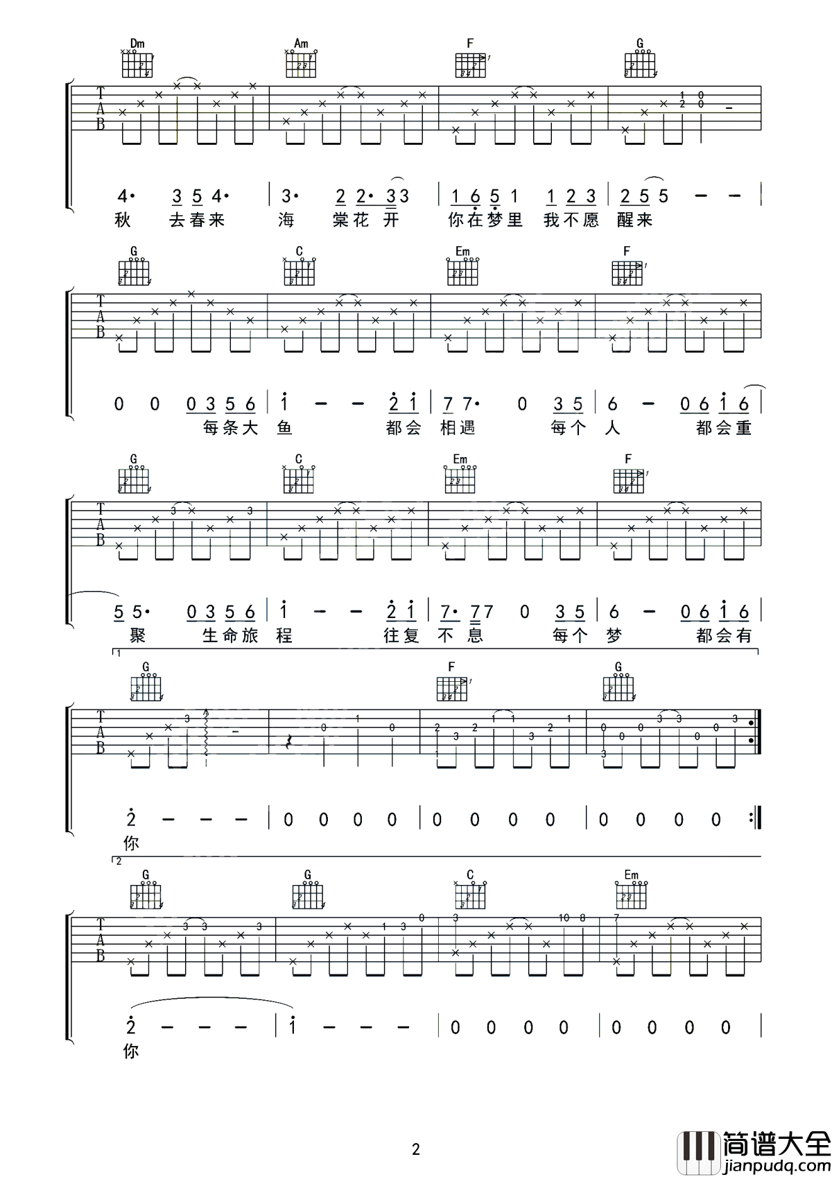 在这个世界相遇吉他谱_陈奕迅_终于可以，在这个世界相遇