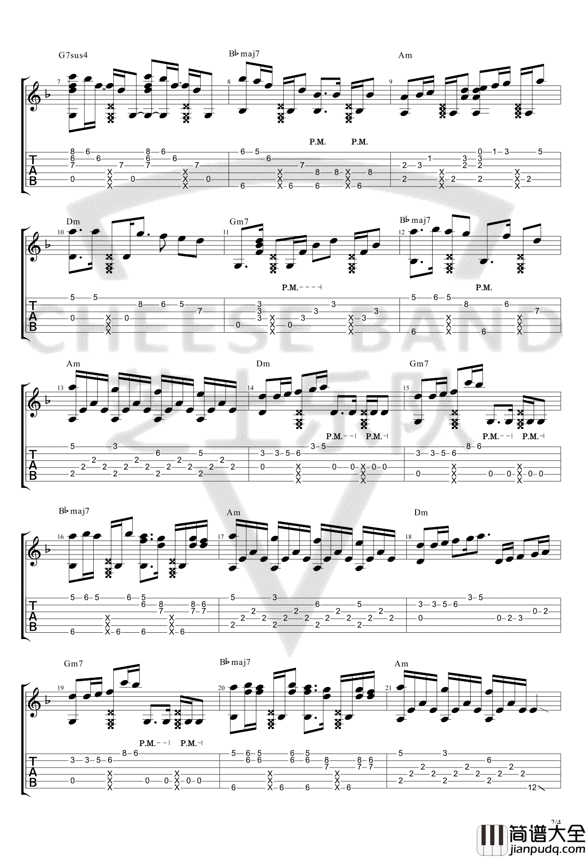 Careless_Whisper指弹谱_Sam李森茂版本_无心快语吉他独奏谱