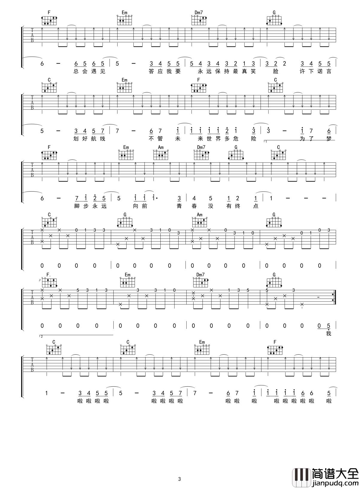 人生下站见吉他谱_孙子涵_吴先生TAB制谱_1