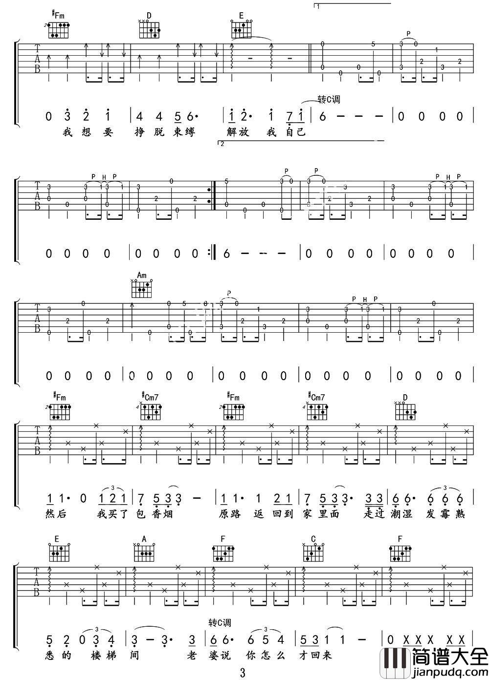 我从来没去过纽约吉他谱_筷子兄弟_这份渴望与动力，将永远指引我们勇敢前行