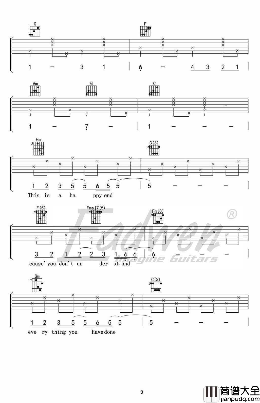 New_soul吉他谱_苹果广告歌曲_Yael_Naim_C调