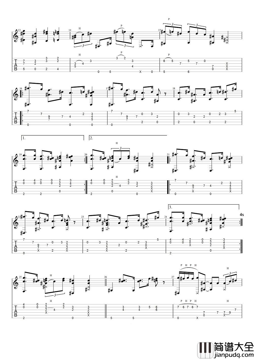 宾克斯的美酒吉他谱__海贼王插曲_举起酒杯时怎么可以少了祝酒歌