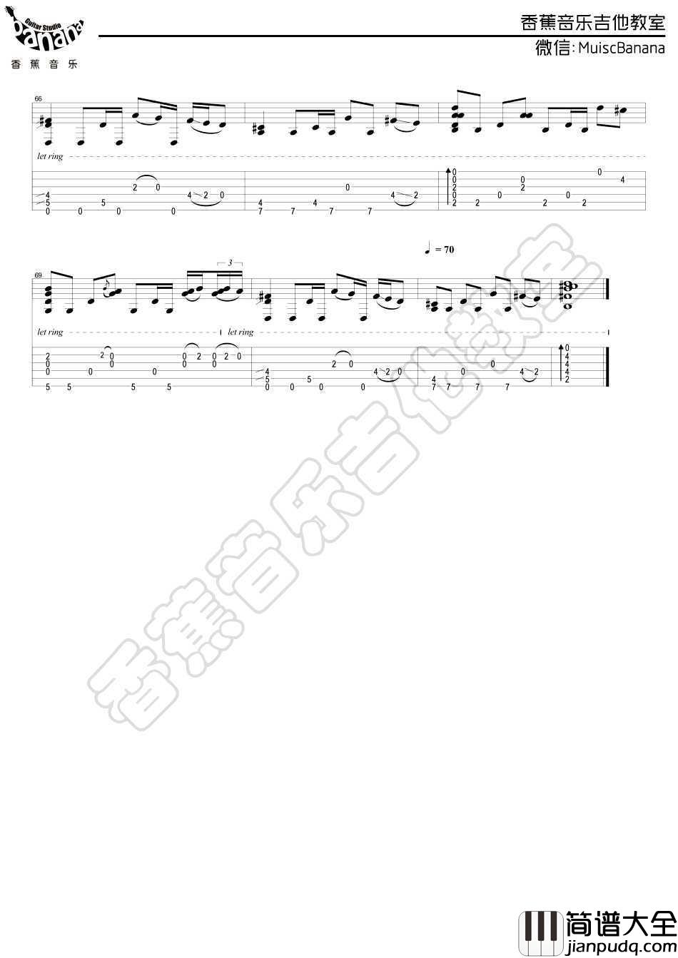 Faded_指弹吉他谱_Alan_Walker_Faded_吉他独奏谱