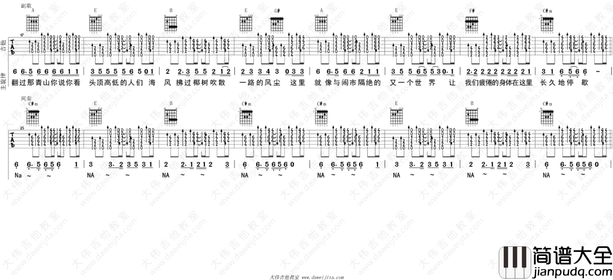 我们的时光_吉他谱_赵雷_吉他弹唱教学视频