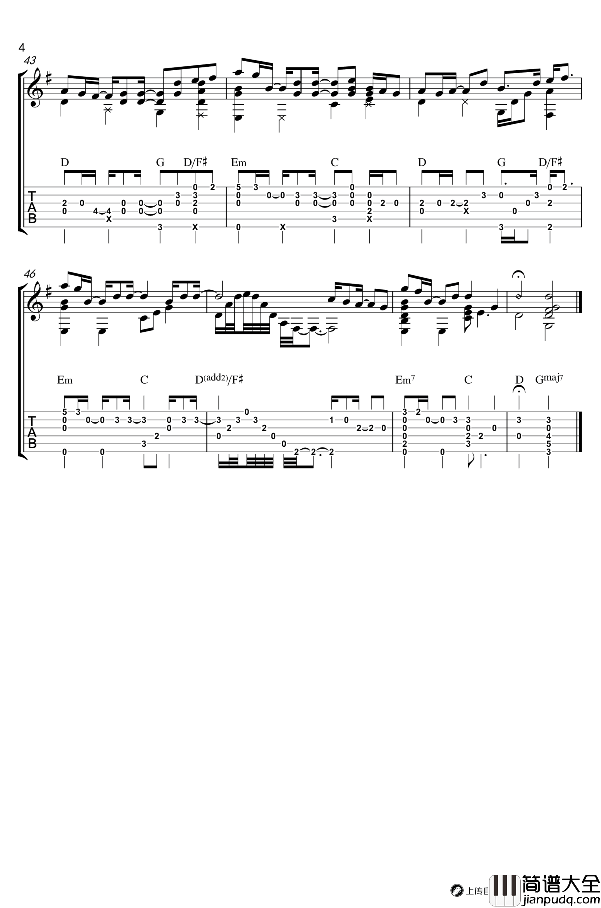 追光者吉他指弹谱__夏至未至_插曲_指弹吉他视频