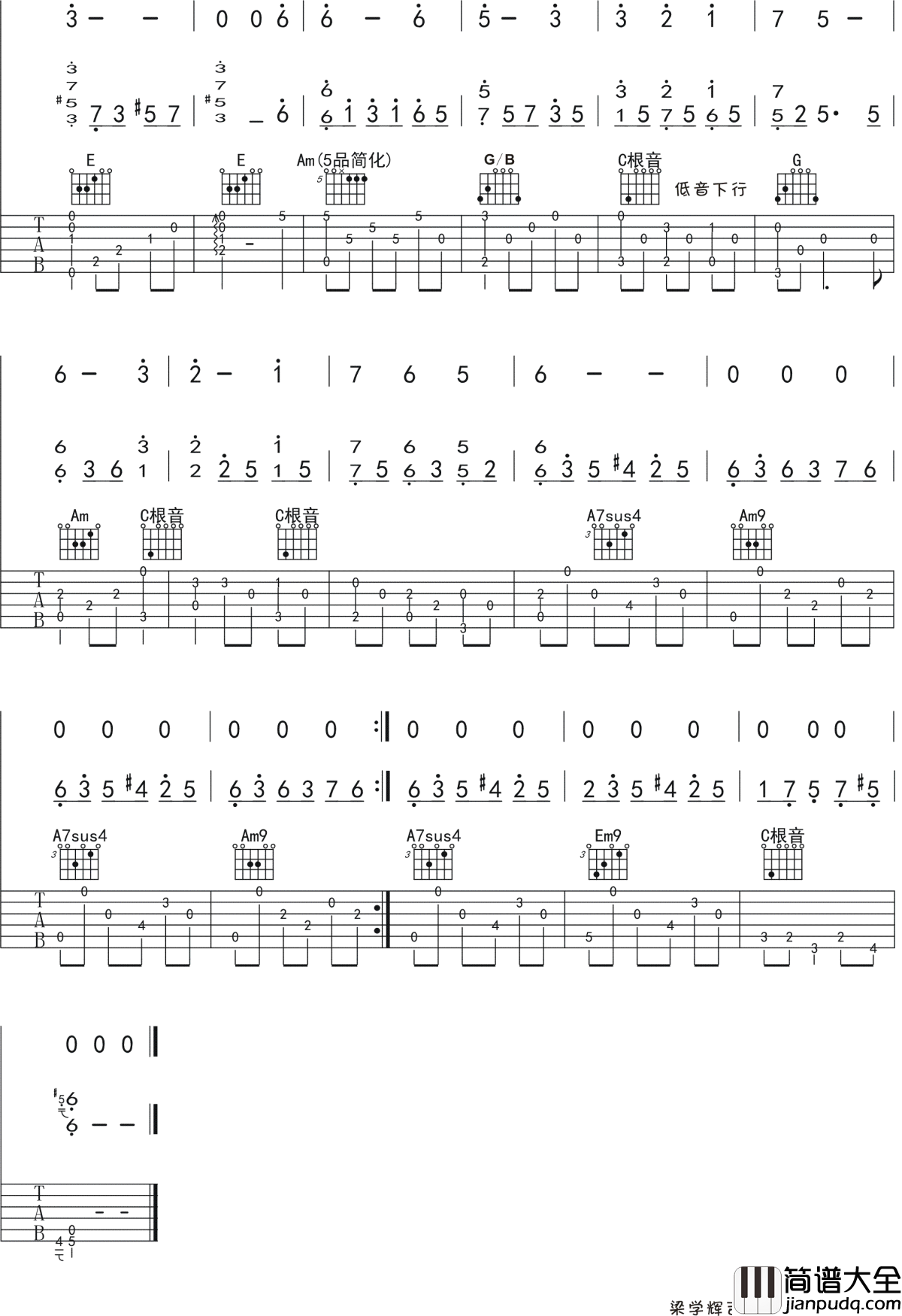 斯卡布罗集市吉他谱_莎拉布莱曼_一首古老的英国民歌