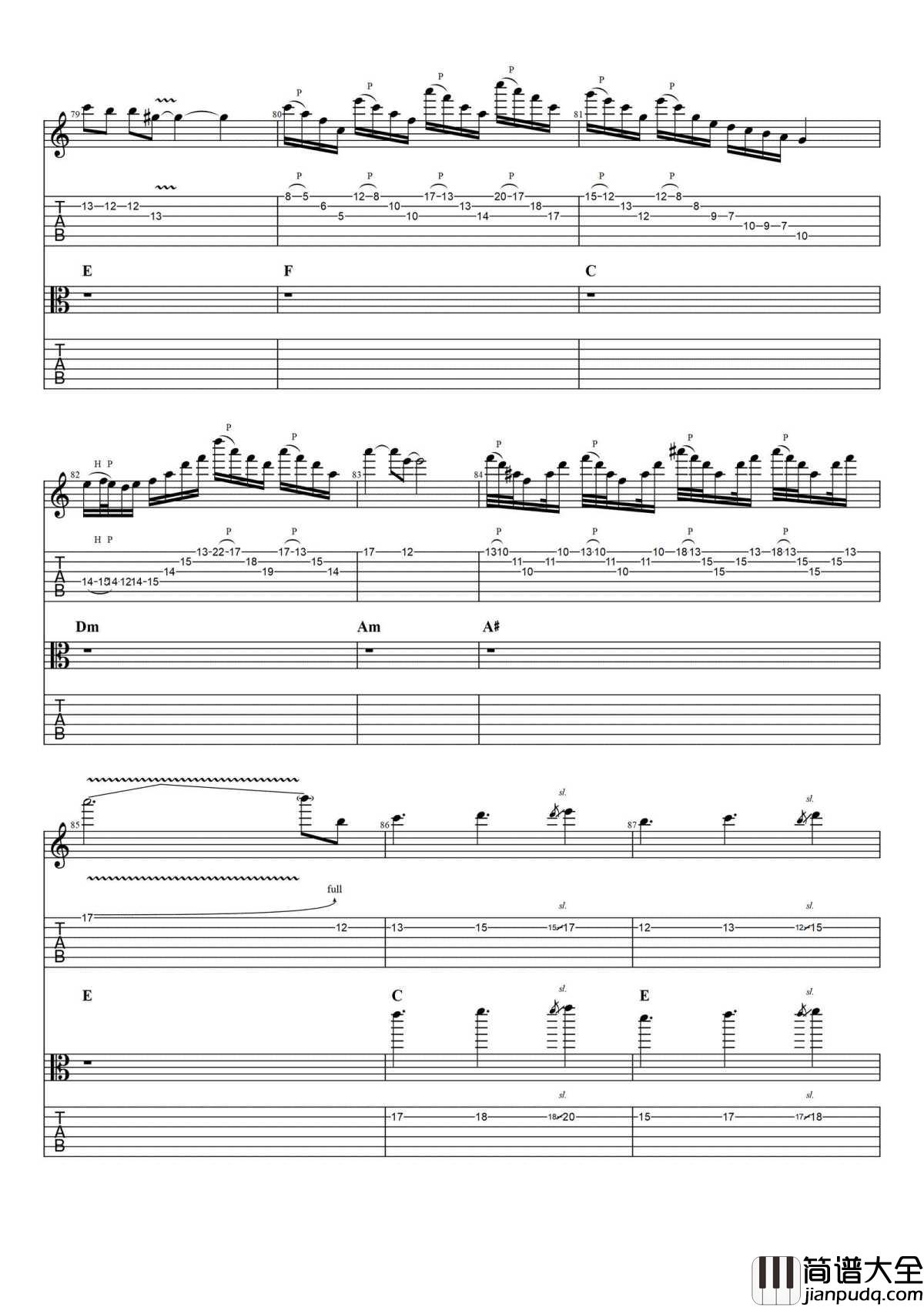 沙漠骆驼吉他谱_原版_展展与罗罗_完整图片谱